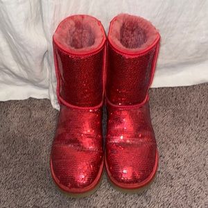 Red sequin Ugg’s
